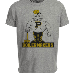 Purdue Boilermakers Retro 1950 Artwork Heather Gray Sublimated T-Shirt