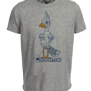 Creighton Blue Jays Retro 1962 Artwork Heather Gray Sublimated T-Shirt