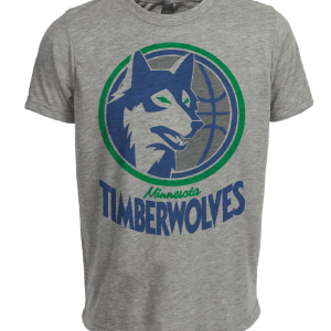 Minnesota Timberwolves Retro Basketball 1989 Artwork Heather Gray Sublimated T-Shirt