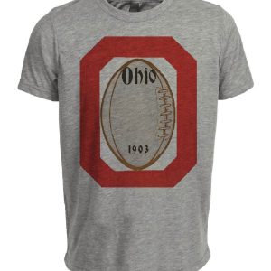 Ohio State Buckeyes Retro Football 1903 Artwork Heather Gray Sublimated T-Shirt
