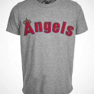 Los Angeles Angels Retro Baseball 1978 Artwork Heather Gray Sublimated T-Shirt