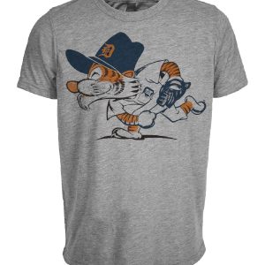 Detroit Tigers Retro Baseball 1968 Artwork Heather Gray Sublimated T-Shirt