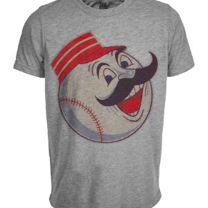 Cincinnati Reds Retro Baseball 1953 Artwork Heather Gray Sublimated T-Shirt