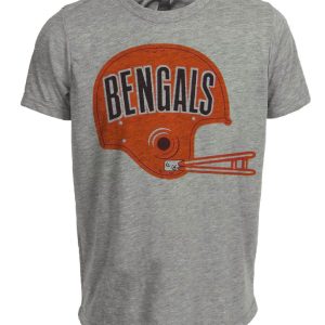 Cincinnati Bengals Retro Football Helmet 1970 Artwork Heather Gray Sublimated T-Shirt