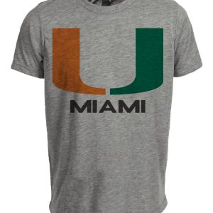 Miami Hurricanes Retro 1973 Heather Gray Sublimated T-Shirt