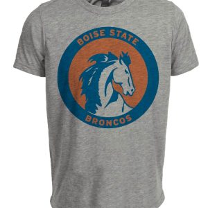Boise State Broncos Retro 1968 Artwork Heather Gray Sublimated T-Shirt