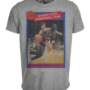 USA Olympics Retro Jordan Basketball 1984 Artwork Heather Gray Sublimated T-Shirt