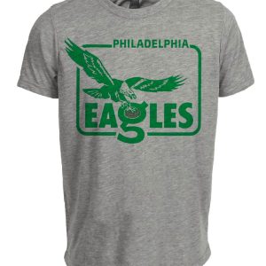 Philadelphia Eagles Retro Football 1965 Artwork Heather Gray Sublimated T-Shirt