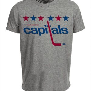 Washington Capitals Retro Hockey 1974 Artwork Heather Gray Sublimated T-Shirt