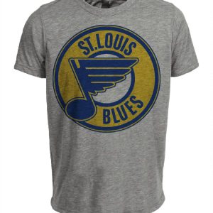 St. Louis Blues Retro Hockey 1978 Artwork Heather Gray Sublimated T-Shirt