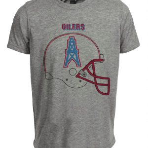 Houston Oilers Retro Football 1980 Artwork Heather Gray Sublimated T-Shirt