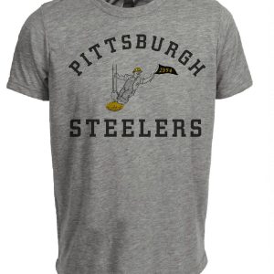 Pittsburgh Steelers Retro Football 1954 Artwork Heather Gray Sublimated T-Shirt