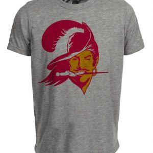 Tampa Bay Buccaneers Retro Football 1976 Artwork Heather Gray Sublimated T-Shirt
