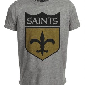 New Orleans Saints Retro Football 1967 Artwork Heather Gray Sublimated T-Shirt