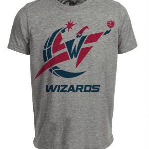 Washington Wizards Retro Basketball 1997 Artwork Heather Gray Sublimated T-Shirt
