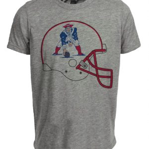 New England Patriots Retro Football 1974 Artwork Heather Gray Sublimated T-Shirt