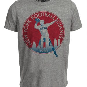 New York Giants Retro Football 1950 Artwork Heather Gray Sublimated T-Shirt
