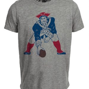 New England Patriots Retro Football 1974 Artwork Heather Gray Sublimated T-Shirt
