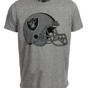 Oakland Raiders Retro Football 1982 Artwork Heather Gray Sublimated T-Shirt