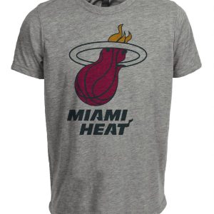 Miami Heat Retro Basketball 1988 Artwork Heather Gray Sublimated T-Shirt