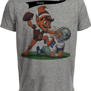 Cleveland Browns vs. Dallas Cowboys Retro Rivalry Football 1979 Artwork Heather Gray Sublimated T-Shirt