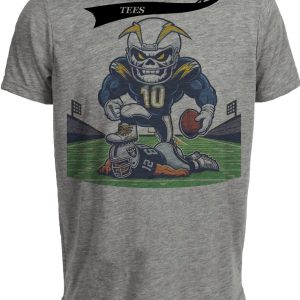 Los Angeles Chargers vs. Las Vegas Raiders Retro Rivalry Boltman Football Artwork Heather Gray Sublimated T-Shirt