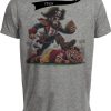 Tampa Bay Buccaneers vs. Washington Redskins Commanders Retro Rivalry Football Artwork Heather Gray Sublimated T-Shirt