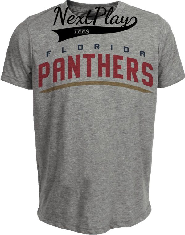 Florida Panthers Retro Hockey 1997 Artwork Heather Gray Sublimated T-Shirt