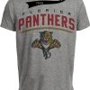 Florida Panthers Retro Hockey Mascot 1997 Artwork Heather Gray Sublimated T-Shirt