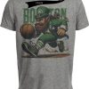 Boston Celtics Retro Lucky Mascot Basketball Artwork Heather Gray Sublimated T-Shirt