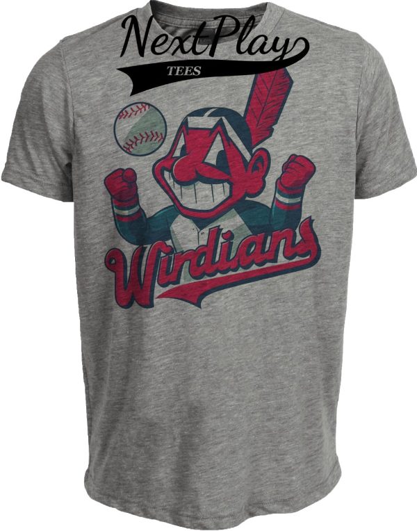 Cleveland Indians Retro Windians Baseball 1979 Artwork Heather Gray Sublimated T-Shirt
