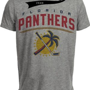 Florida Panthers Retro Hockey 1999 Artwork Heather Gray Sublimated T-Shirt