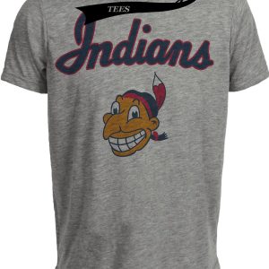 Cleveland Indians Retro Baseball 1948 Artwork Heather Gray Sublimated T-Shirt