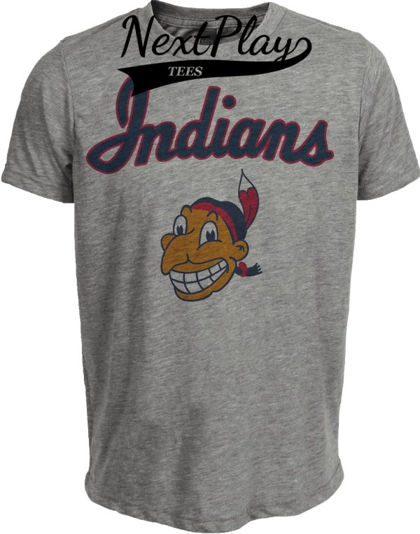 Cleveland Indians Retro Baseball 1948 Artwork Heather Gray Sublimated T-Shirt