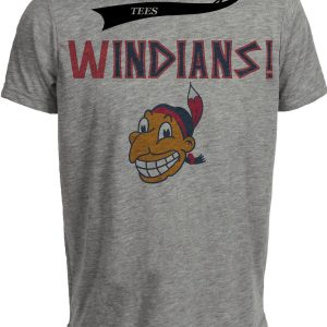 Cleveland Indians Retro Windians Baseball 1948 Artwork Heather Gray Sublimated T-Shirt