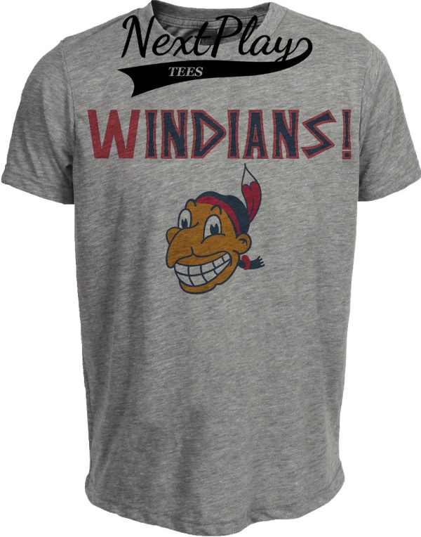 Cleveland Indians Retro Windians Baseball 1948 Artwork Heather Gray Sublimated T-Shirt