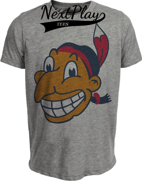 Cleveland Indians Retro Baseball 1947 Artwork Heather Gray Sublimated T-Shirt