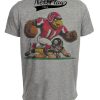 Atlanta Falcons vs. Pittsburgh Steelers Retro Rivalry Football Freddie Mascot 1991 Artwork Heather Gray Sublimated T-Shirt