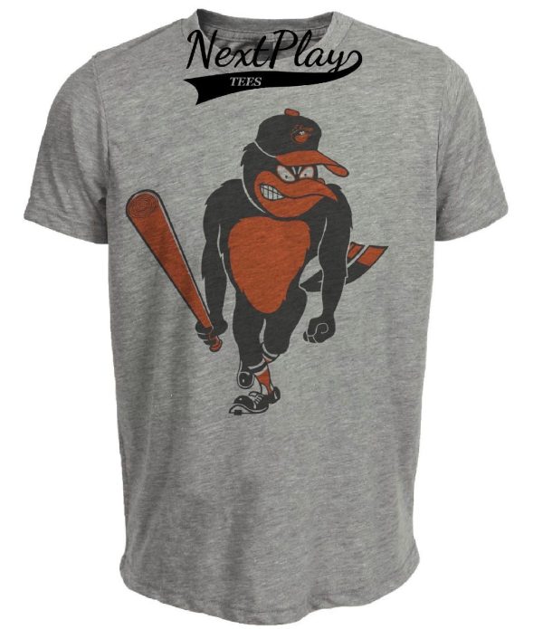 Baltimore Orioles Retro Baseball 1965 Artwork Heather Gray Sublimated T-Shirt
