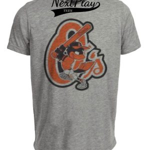 Baltimore Orioles Retro Baseball 1975 Artwork Heather Gray Sublimated T-Shirt