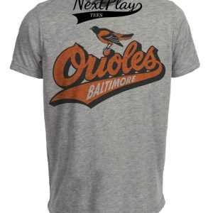 Baltimore Orioles Vintage Baseball 1984 Artwork Heather Gray Sublimated T-Shirt