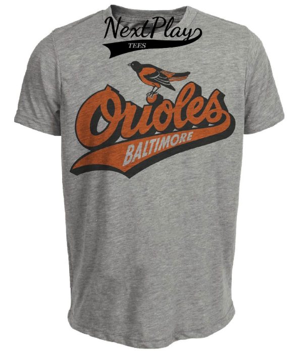 Baltimore Orioles Vintage Baseball 1984 Artwork Heather Gray Sublimated T-Shirt