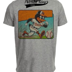 Baltimore Orioles Retro Baseball Card 1980 Artwork Heather Gray Sublimated T-Shirt