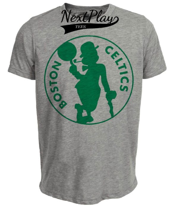 Boston Celtics Retro Basketball 1979 Artwork Heather Gray Sublimated T-Shirt