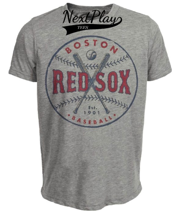 Boston Red Sox Vintage Baseball 1901 Artwork Heather Gray Sublimated T-Shirt