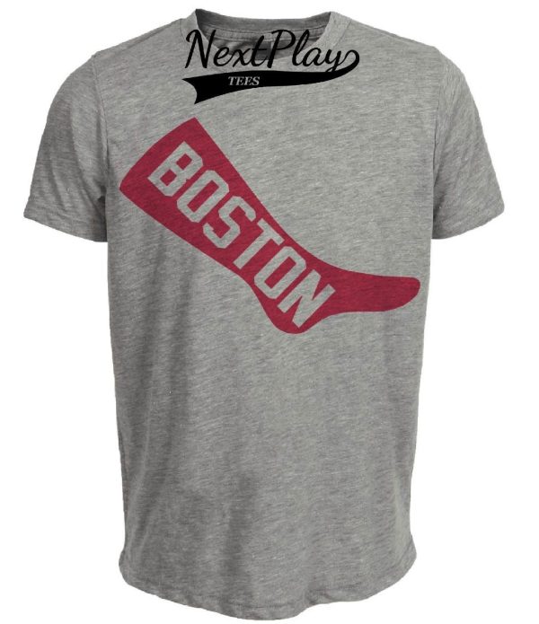 Boston Red Sox Retro Baseball 1908 Artwork Heather Gray Sublimated T-Shirt