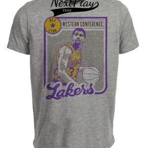 Los Angeles Lakers Retro Magic Johnson All Star Basketball 1989 Artwork Heather Gray Sublimated T-Shirt