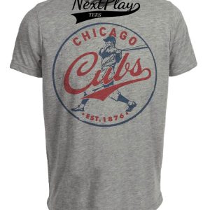 Chicago Cubs Vintage Baseball 1876 Artwork Heather Gray Sublimated T-Shirt