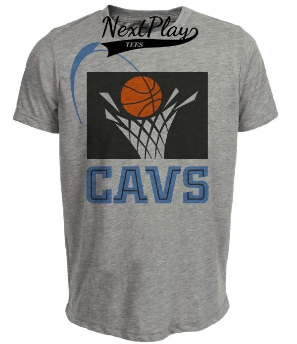 Cleveland Cavaliers Cavs Retro Basketball 1994 Artwork Heather Gray Sublimated T-Shirt