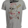 Cincinnati Reds Retro Redlegs Mascot Baseball 1930 Artwork Heather Gray Sublimated T-Shirt